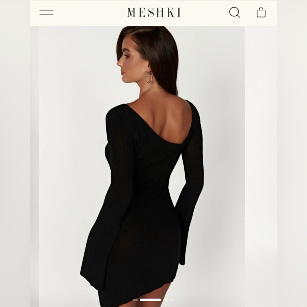 Meshki Ember Black Long Sleeve Mini Dress